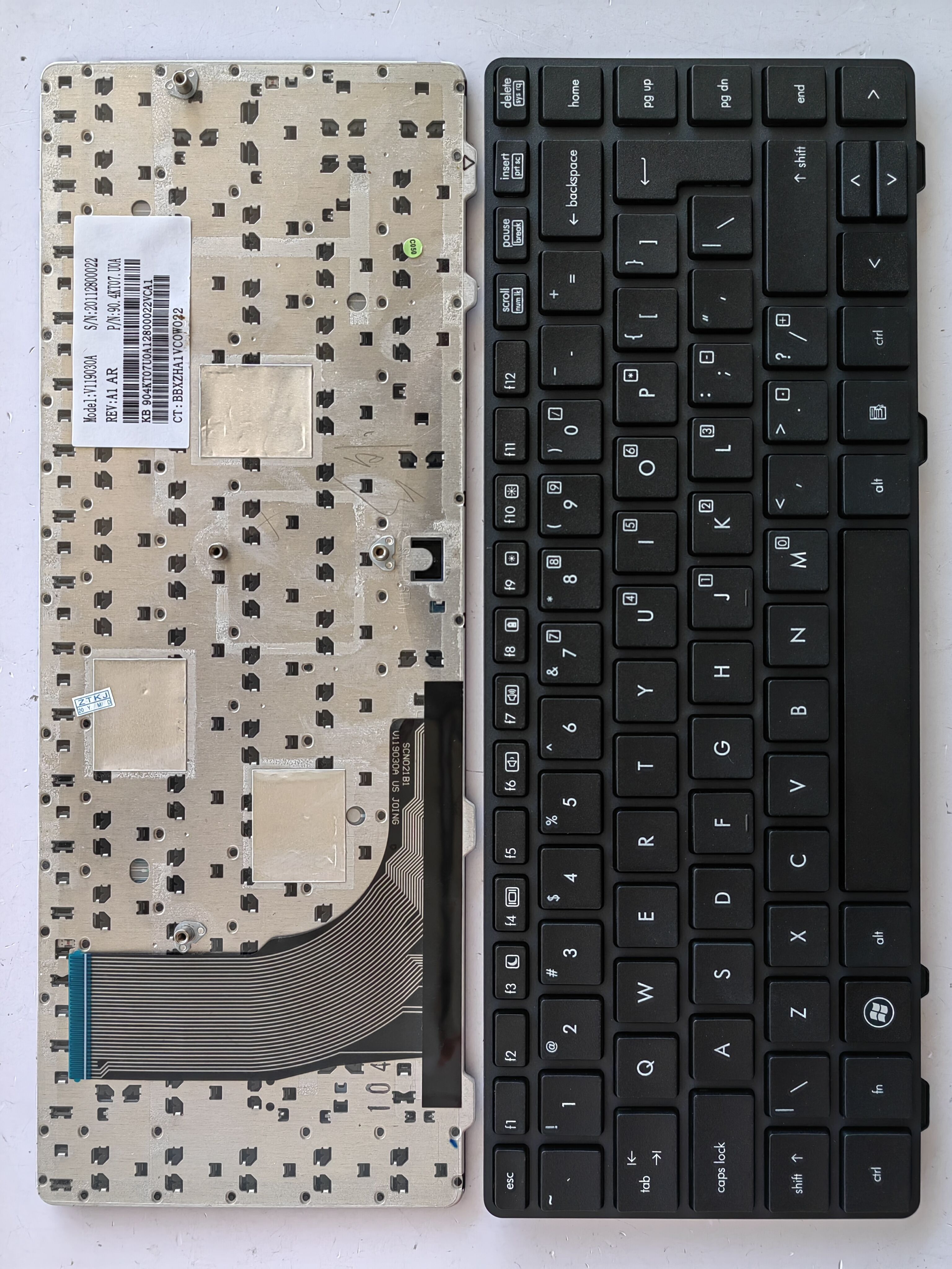 Picture of New Replacement Laptop Keyboard For HP 6360B BLACK FRAME BLACK (OEM) UI Layout